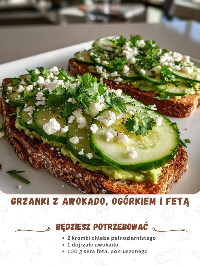 GRZANKI Z AWOKADO, OGÓRKIEM I FETĄ 🍞🥗 To zdrowa i smaczna przekąska, pełna witamin i zdrowych tłuszczy!