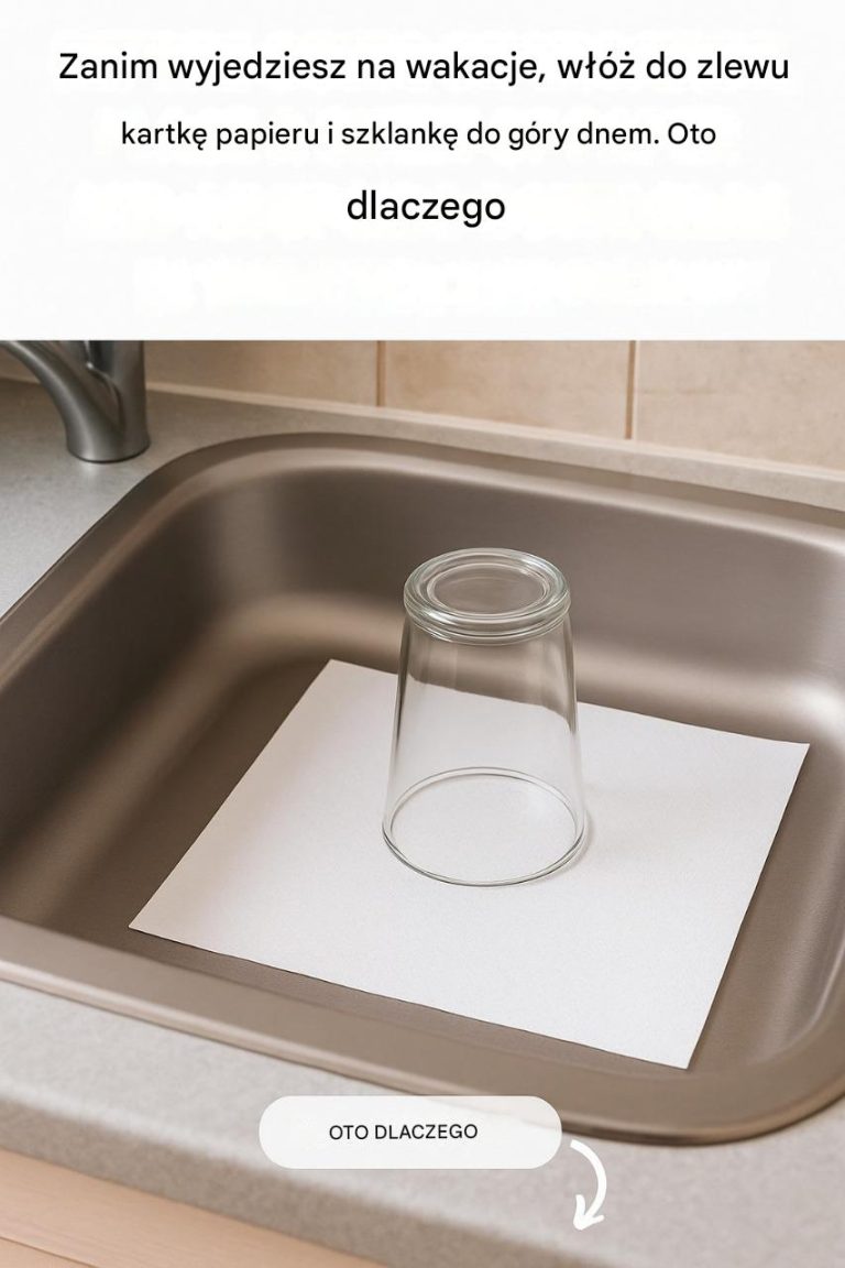 Voici pourquoi vous devez toujours laisser un verre retourné et un morceau de papier dans l’évier avant de partir en vacances