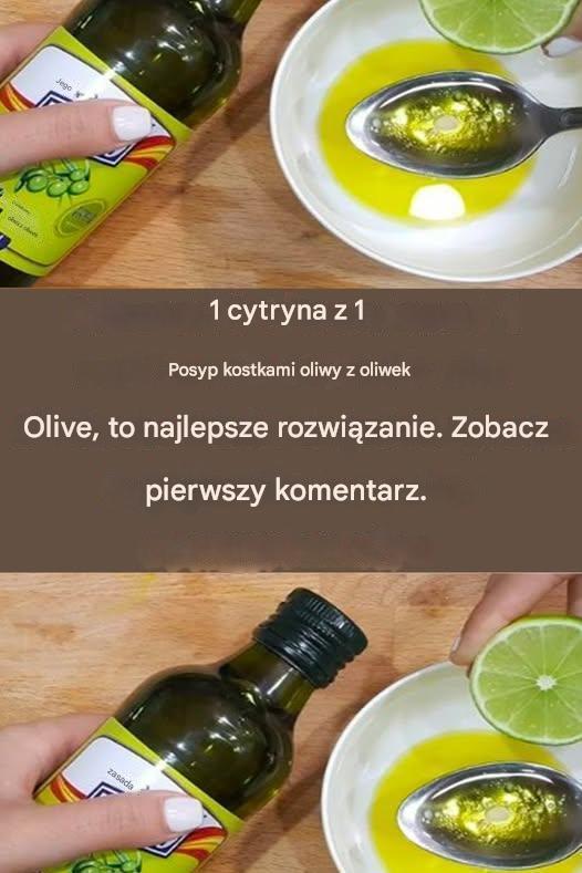 Wyciśnij sok z 1 cytryny z 1 łyżeczką oliwy z oliwek, to się dzieje