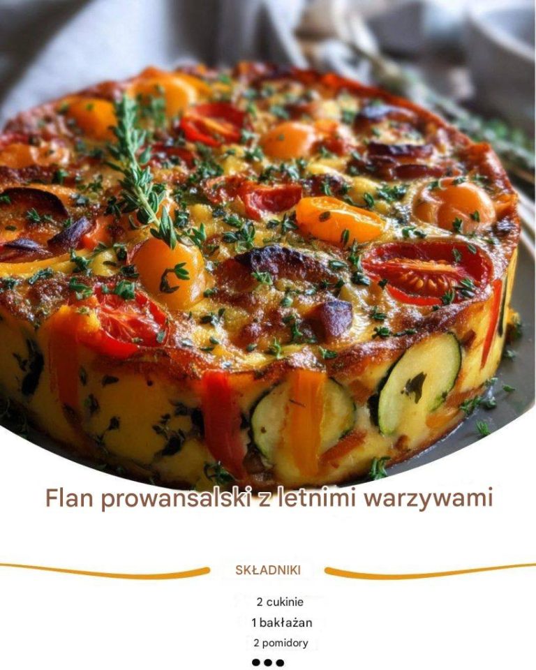 Flan prowansalski z letnimi warzywami