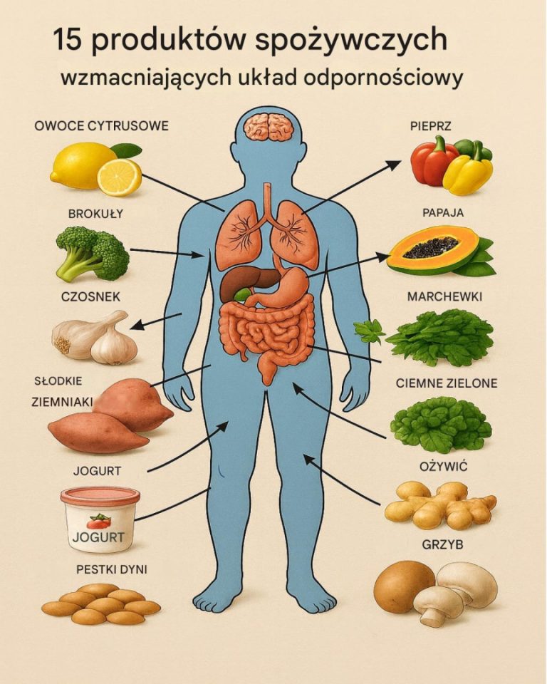 15 produktów wzmacniających odporność, które warto włączyć do swojej diety już dziś