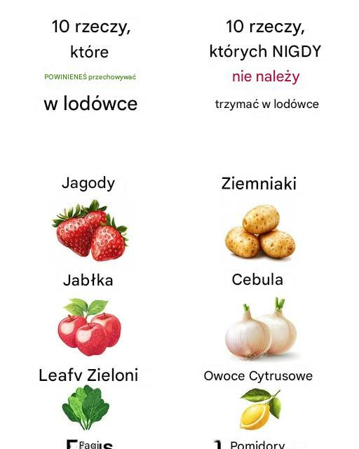 10 rzeczy, które zawsze należy trzymać w lodówce i 10 rzeczy, których nigdy nie należy trzymać w lodówce