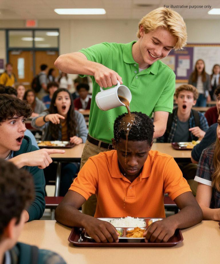 Uczeń wylewa kawę na nowego czarnoskórego kolegę z klasy – nieświadomego, że jest mistrzem taekwondo…