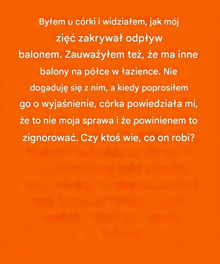 Umieść balon nad odpływem prysznica i obserwuj zaskakujący efekt