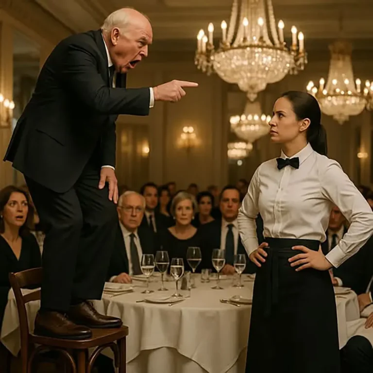 „Na kolana i natychmiast wyczyść mi buty!” krzyknął miliarder do kelnerki, ale jej odpowiedź pozostawiła go bez słowa…