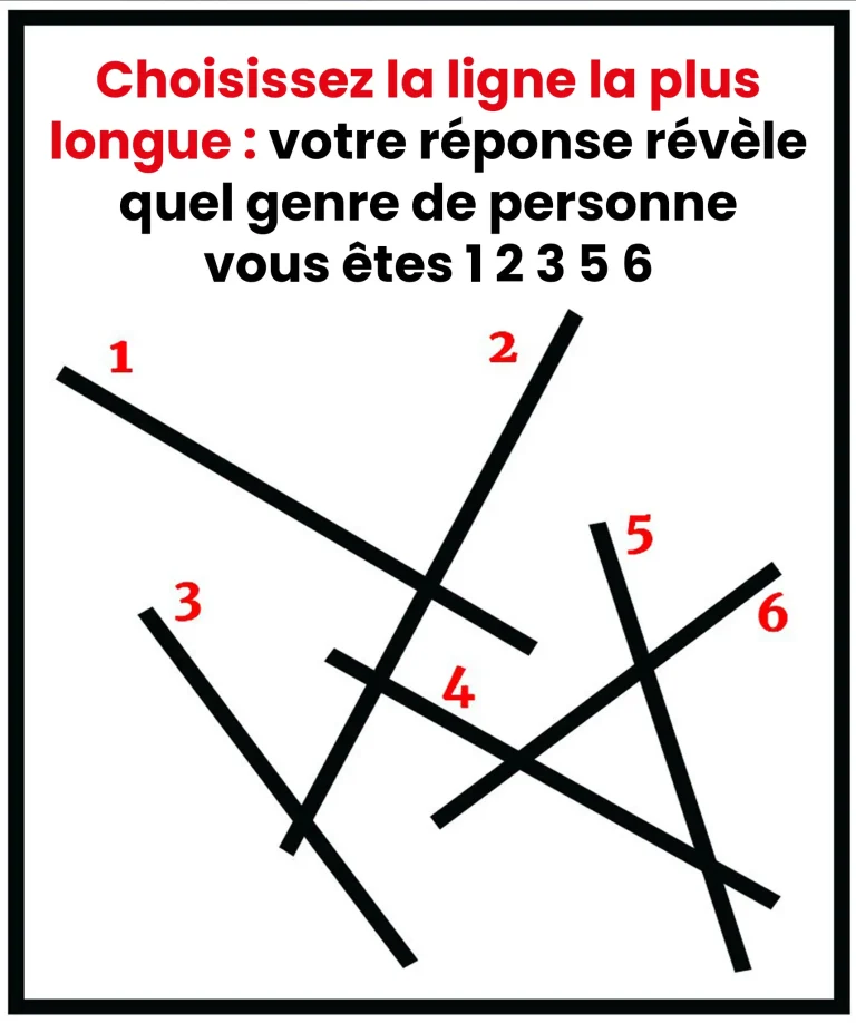 Wybierz najdłuższą linię; Twoja odpowiedź ujawni, jakim typem osoby jesteś 👇👇