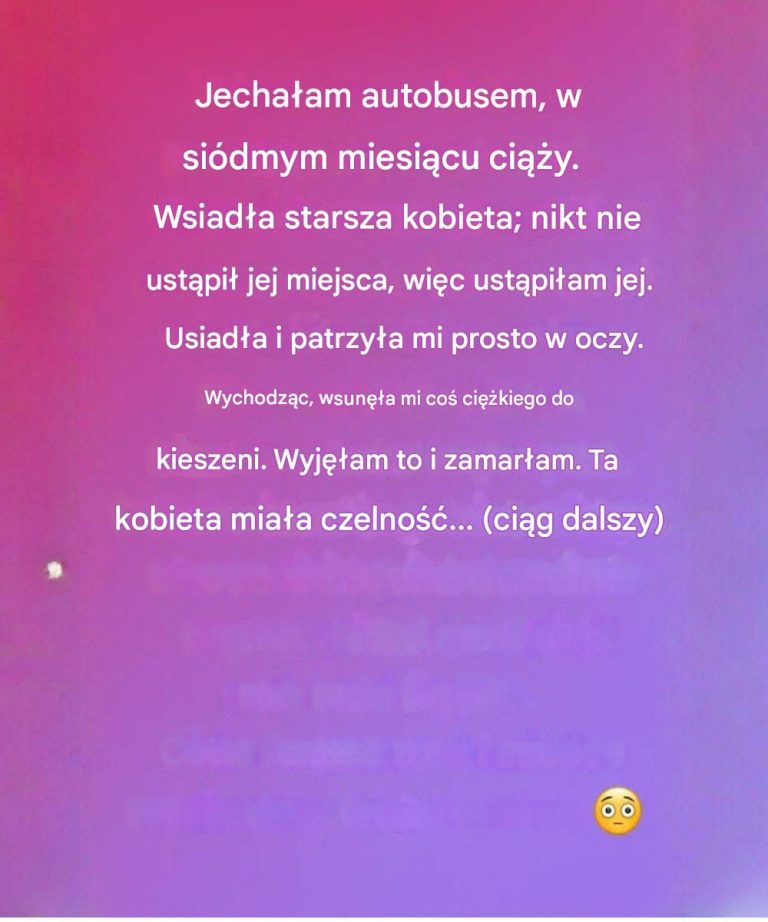 Zwykła podróż autobusem przerodziła się w moment, którego nigdy nie zapomnę.